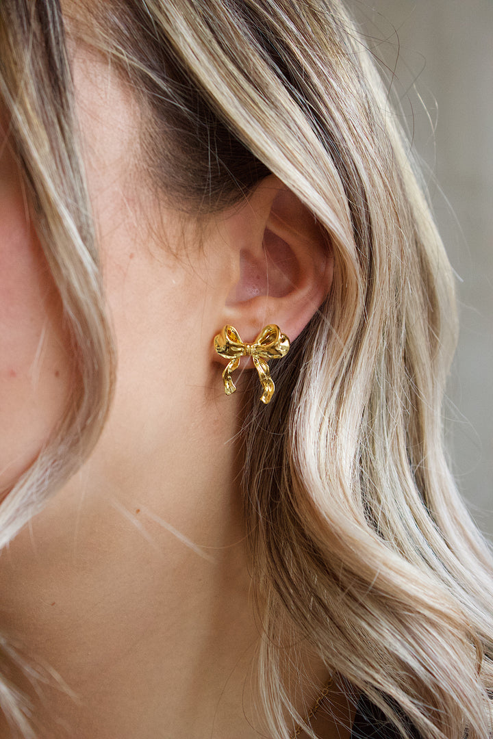 Gold Bow earrings