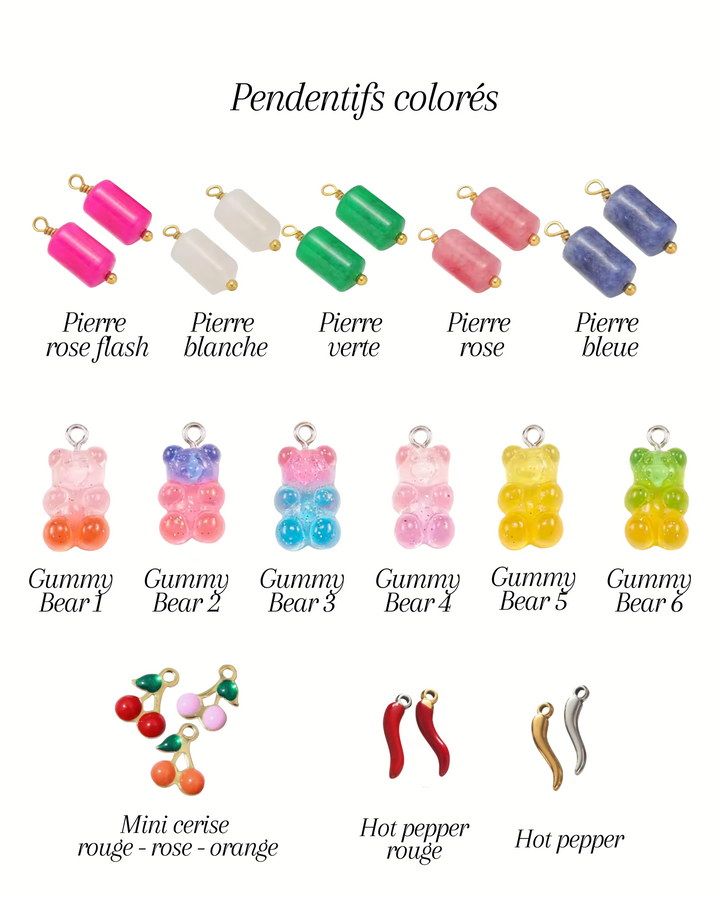 Bar à charms - Boucles d'oreilles