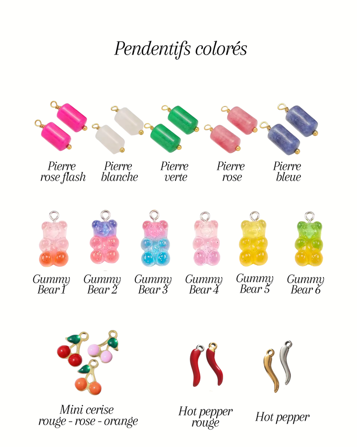 Bar à charms - Boucles d'oreilles