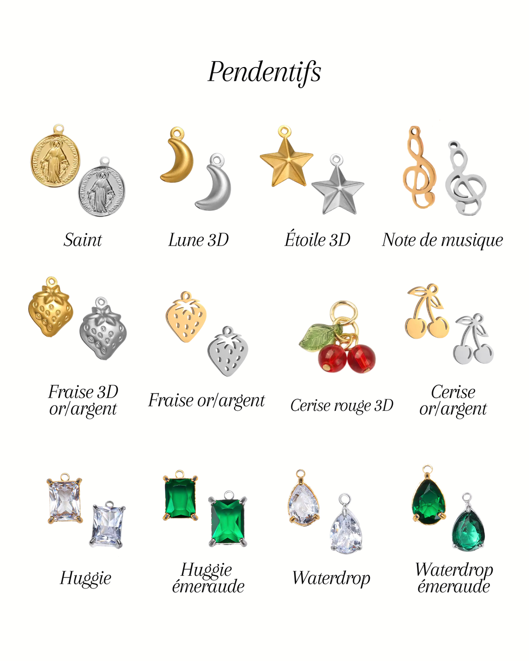 Collier anneau à breloques