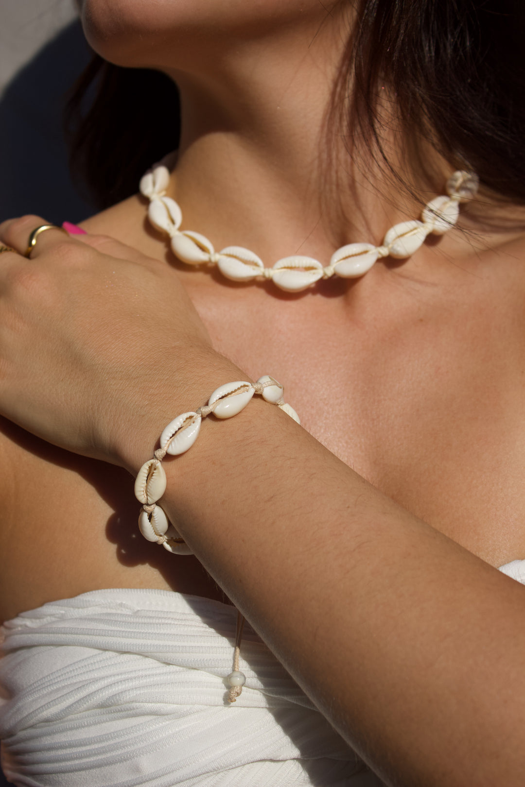 Seashell bracelet/anklet