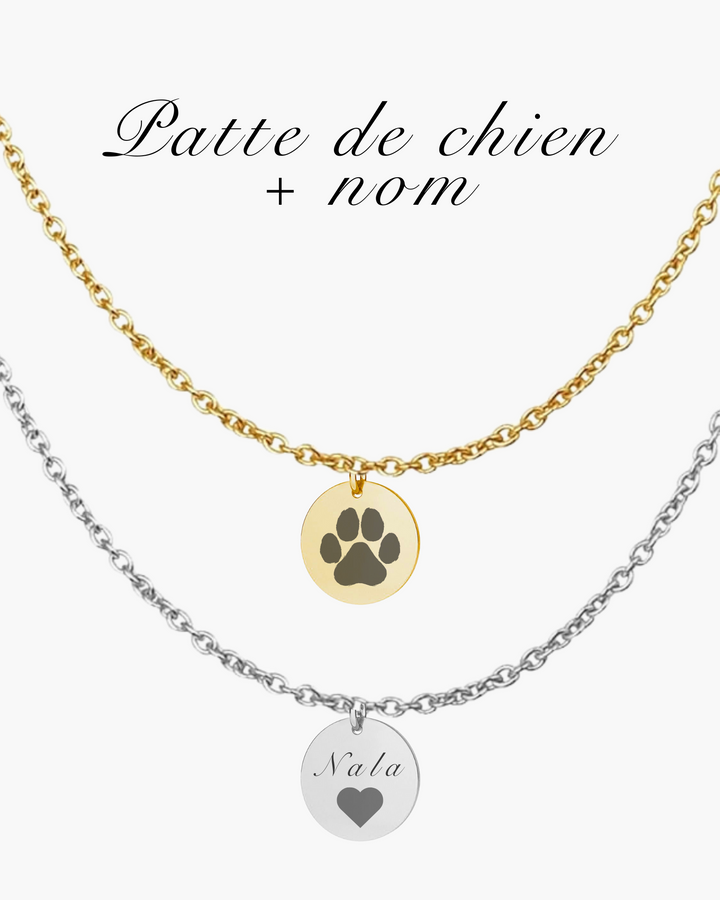 Gravure - Patte d'animal + nom