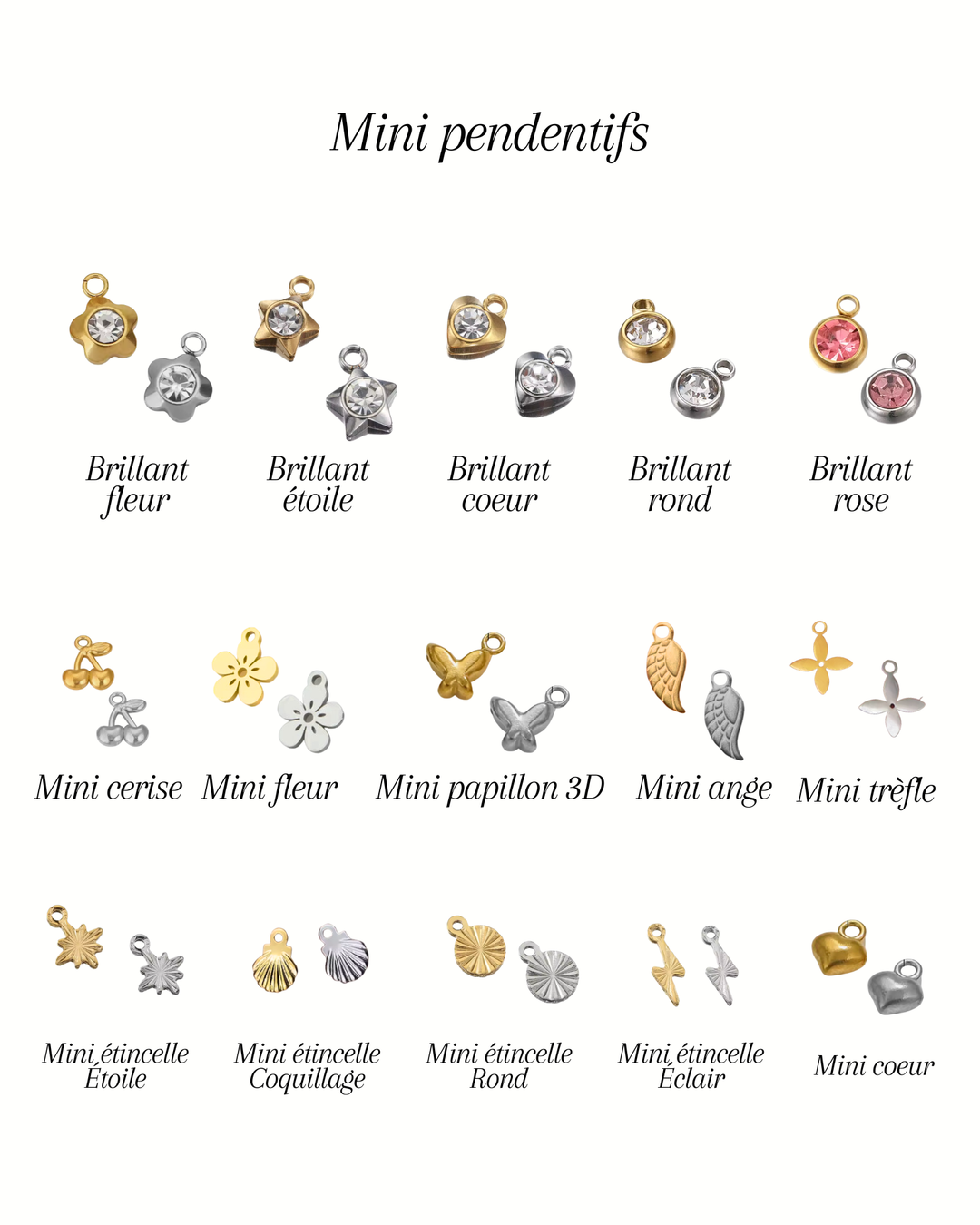 Collier anneau à breloques