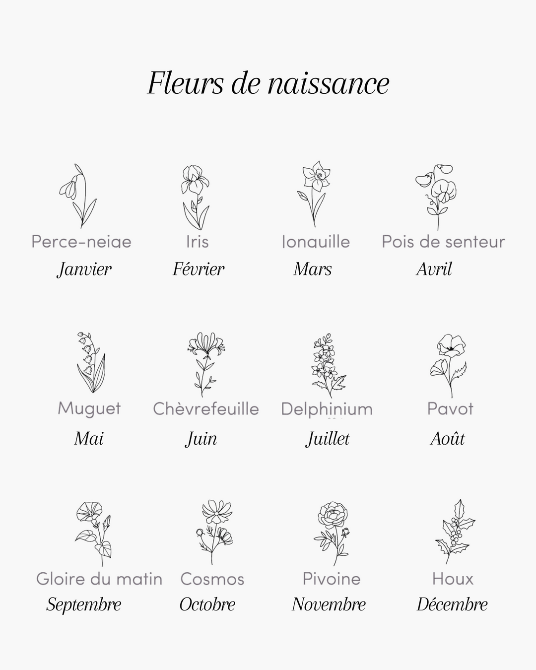 Gravure - Fleur de naissance