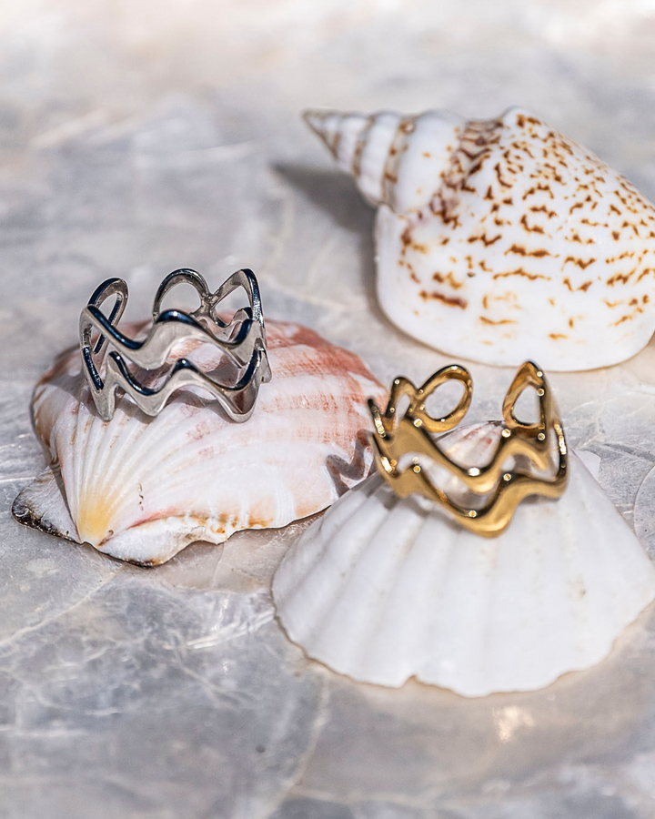 Bague Double Wavy