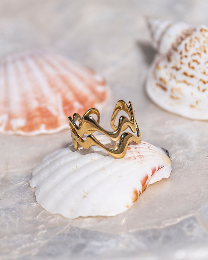 Bague Double Wavy