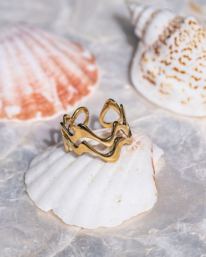 Bague Double Wavy