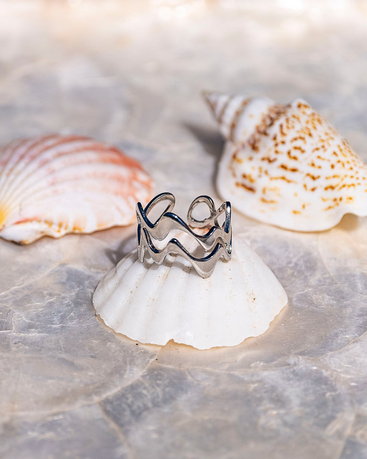 Bague Double Wavy