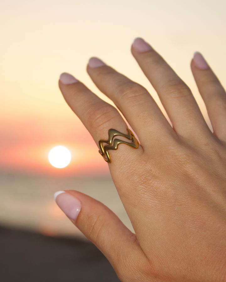 Bague Double Wavy