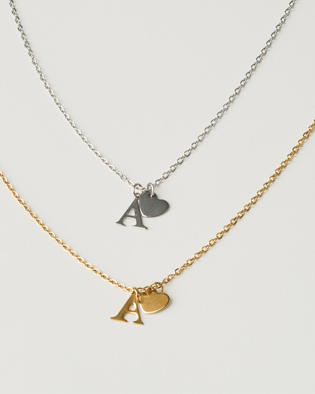Collier Initiale + coeur
