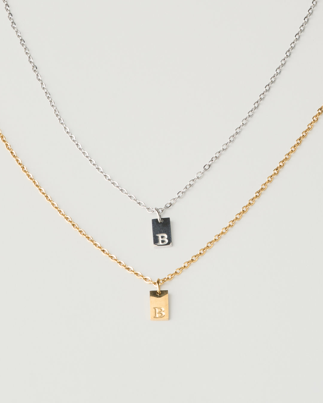 Collier Initiale Rectangle