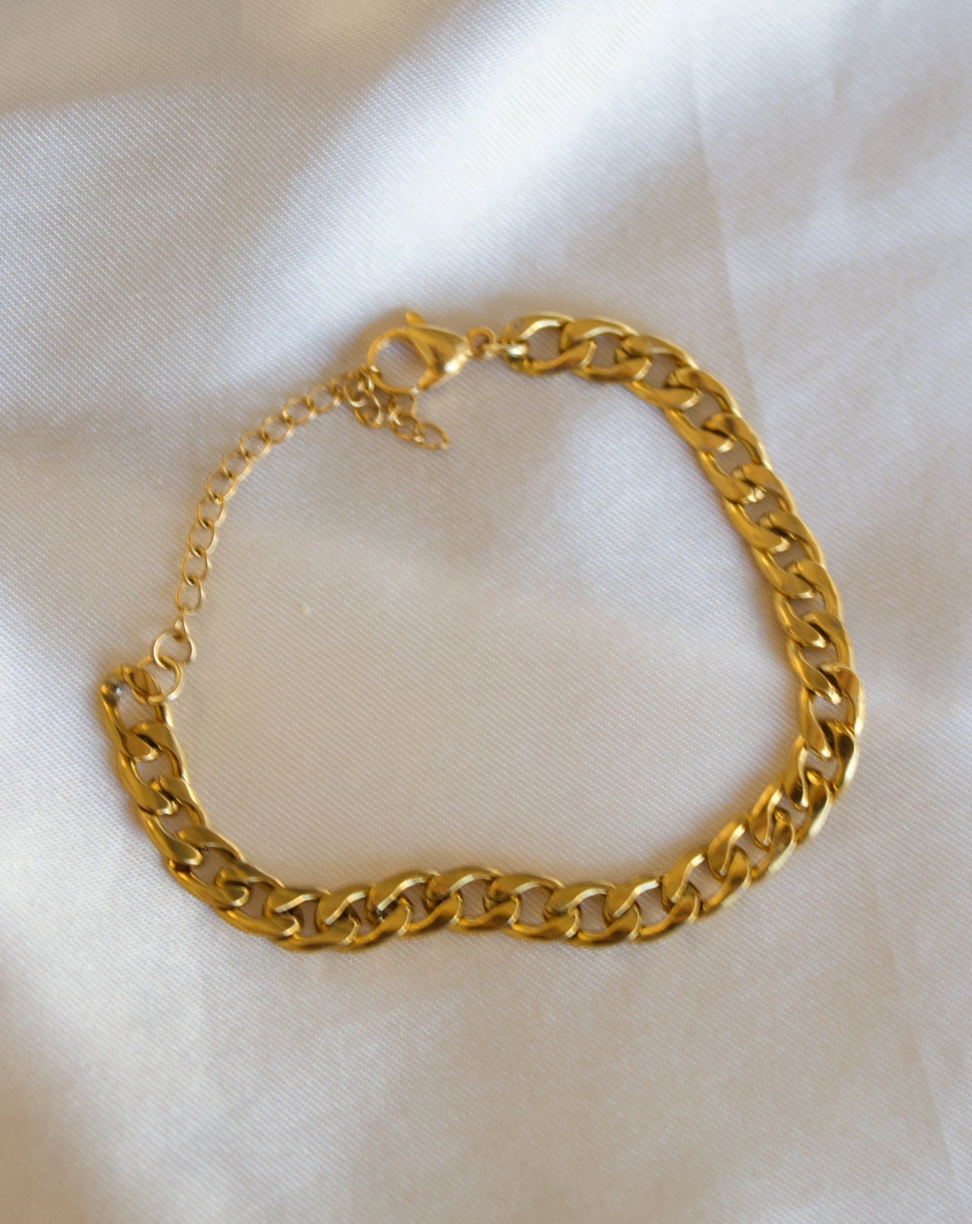 Gold and silver Cuban chain bracelet