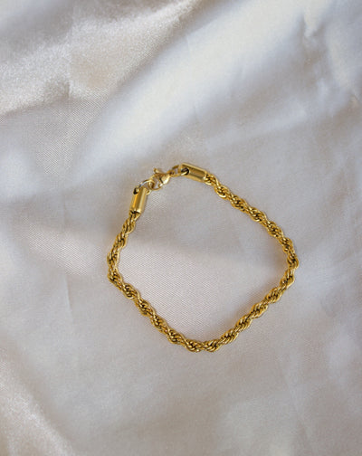 Gold and silver twisted bracelet 