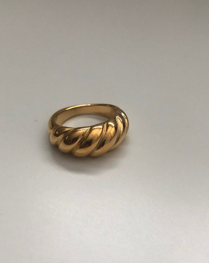 Gold Crescent Ring